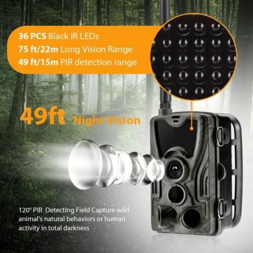HC-801G 3G Hunting Trail Camera 16MP SMS/MMS/SMTP Photo Traps Time 940nm LEDs Wild Night Vision Hunting Cameras Chasse Scout