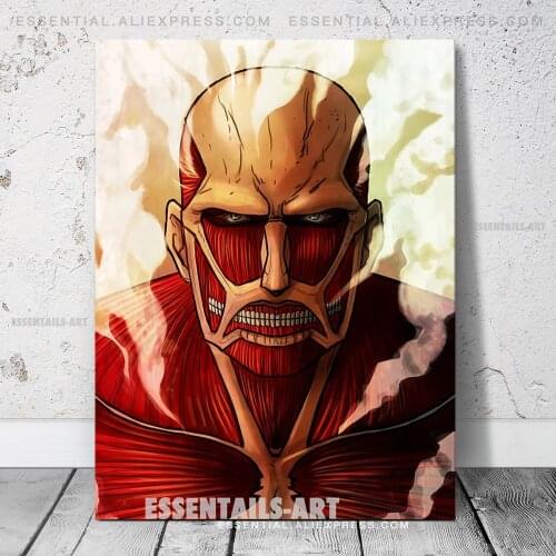 Colossal Titan Artwork Shingeki No Kyojin Poster Canvas Wall Art Painting Decor Pictures Bedroom Study Home Decoration Prints