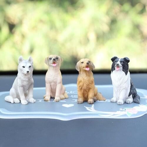 Creative 5 Cute Resin Dog DIY Keychain Small Pendants Home Desktop Resin Craft Decoration Ornaments