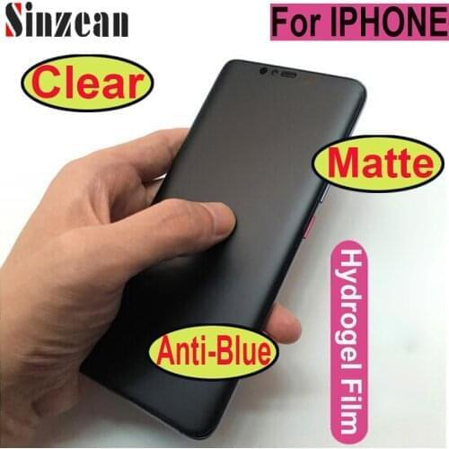 20pcs For IPHONE XS MAX/XR/XS Clear/Matte/Anti-blue 3D Soft hydrogel Film For IPHONE 12 pro max Plus Full Cover Screen Protector