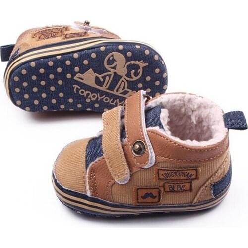 Antislip Bebe Boots Winter Newborn Baby Boys Shoes Warm First Walker Girl Baby Shoes Canvas