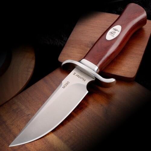 60-61HRC M390 Powder integrated Steel Handmade High Quality Fixed Blade Tactical Knife Straight Camping Hunting Knife
