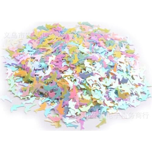 Dolphin/Moon/block/Rabbit/15 grams Sequins PVC Flat for DIY Card Making Craft Color Collection