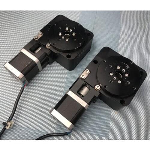 Used Electric rotary indexing plate, 42 stepping motor turntable, R axis 360 degree rotation, table top 70MM