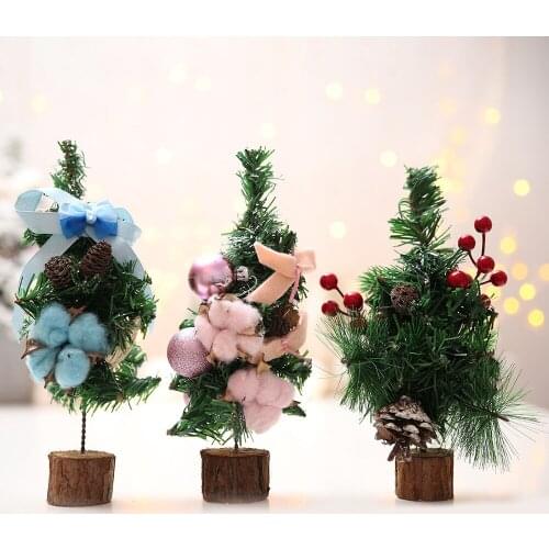 Festive Party Supplies PVC Wood Mini Desktop Decorative Accessories Handicrafts Christmas Tree