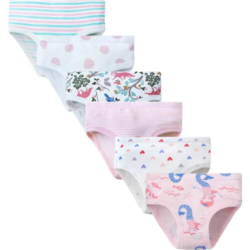 Sharely Sheep Kids Baby Soft Cotton Panties Cotton Little Girls Underwear Toddler 100% Cotton Briefs Undies (Pack of 6)
