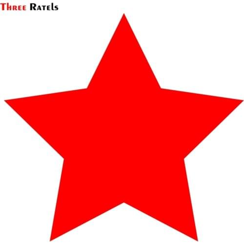 Three Ratels TZ-1228 15*15.8cm 1-5 Pieces Red Star For Victory Day Ussr Car Sticker Funny Car Stickers Decals