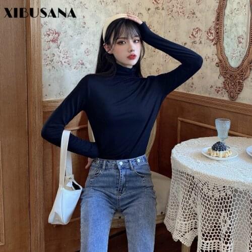 Женские однотонные футболки XIBUSANA China At AliExpress