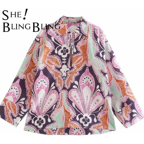 SheBlingBling Kimono Shirt Printed Drop Shoulder Long Sleeve Women Loose Blouses Casual Holiday High Low Tops Female Pullovers