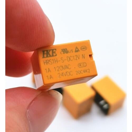 5PCS Industrial electronic circuit board DIY 3A hrs1h-s-dc5v / 12v-24v hke relay converts 6-pin 4100f 12VDC