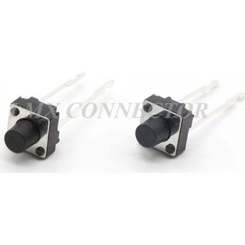 50Pcs Micro Tactile Switch 6X6X6.5mm Middle DIP 2P Tactile Switch