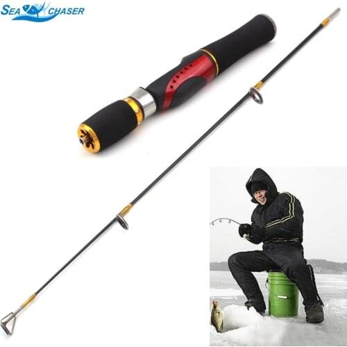 Promotion! 65cm 90g Winter fishing Ice fishing rod feeder carp fishing pole carbon 2 Section Spinning Rod