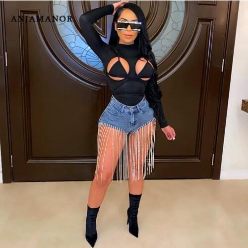 ANJAMANOR Women's Long Sleeve Bodysuits