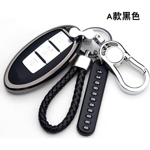 Key cover Car Key Case For Nissan Tidda Livida X-Trail T31 T32 Qashqai March Juke Pathfinder Note GTR Keychain Ring Holder