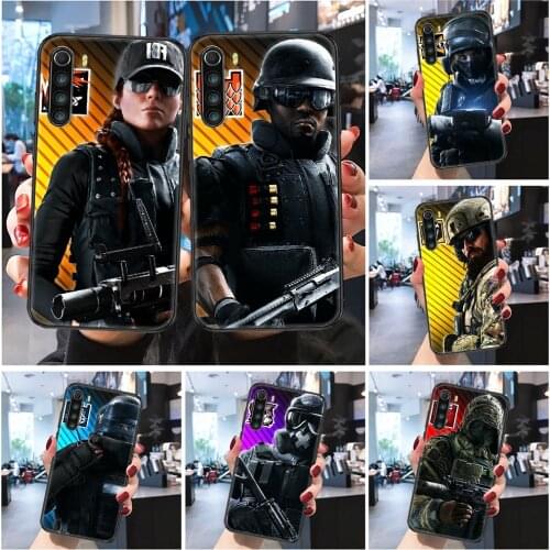 Rainbow six siege Game Phone case For Xiaomi Redmi Note 7 7A 8 8T 9 9A 9S 10 K30 Pro Ultra Frosted black pretty funda trend