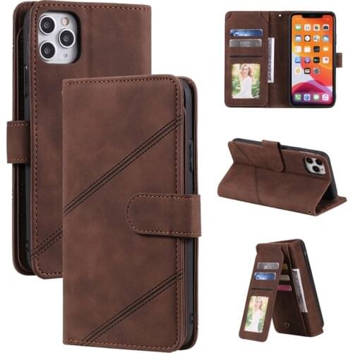 Flip Cards Holder Wallet Case For iPhone 12 Pro Max 12 Mini 11 SE 2020 6 6S 7 8 Plus X XR XS Max Business PU Leather Phone Case