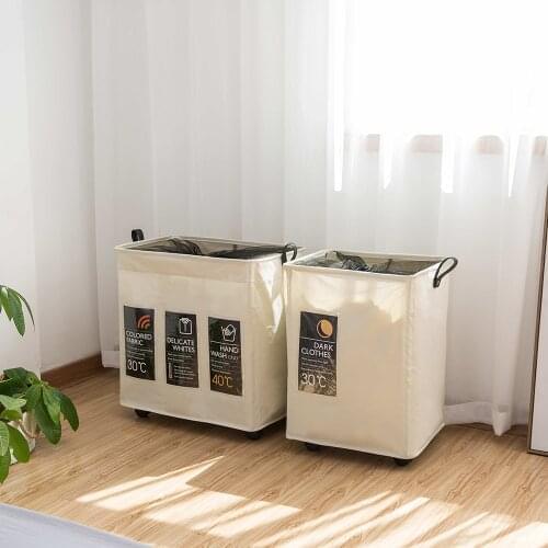 Hotselling collapsible laundry hamper waterproof multi-functional corner slim laundry basket dirty cloth storage basket