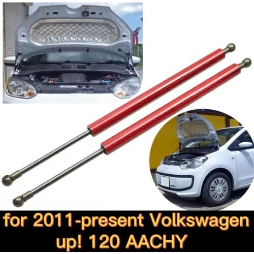 Gas Spring for 2011-2021 Volkswagen up! 120 AACHY Front Hood Bonnet Gas Struts Lift Support Shock Damper Charged Carbon Fiber