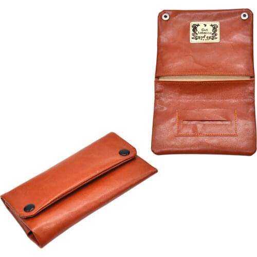 PU Leather Tobacco Pouch Bag Pipe Cigarette Holder Waterproof Smoking Paper Holder Wallet Bag Portable Tobacco Storage Bags