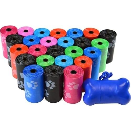 Pet Dog Poop Bags Dispenser Collector Scoop Holder Puppy Cat Pooper Scooper Bag Small Rolls Outdoor Clean Pets Supplies