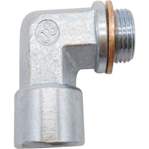 M18X1.5 O2 Oxygen Sensor Angled Extender Spacer 90 Degrees 02 Bung Extension for Decat Hydrogen