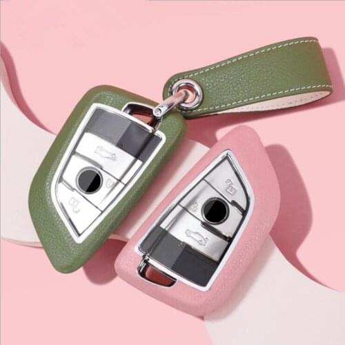 Multicolor Car Key Cover Case For BMW X1 X2 X3 X4 X5 X6 X7 1 2 3 4 5 7 Series F15 F16 E53 E70 E39 F10 F30 G30 F48 G11 F39 525li