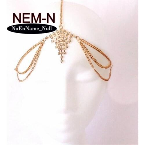 Top Fashion new alloy chain hand charm womens head bands Rhinestones hair accessories jewelry for women/girls E-Sunny Jewelry