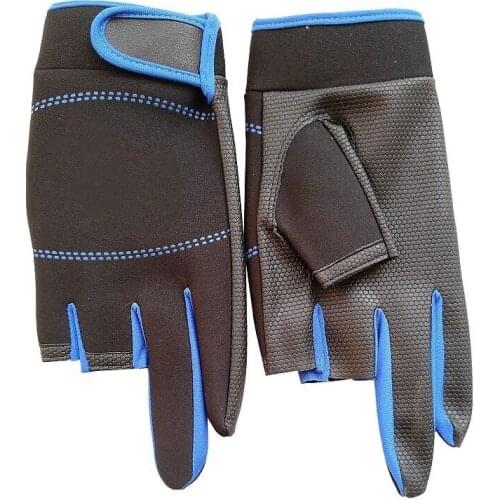 Mens Dew Three Means Fishing Gloves Fly Knock from Jay Outdoor Anti-Slip Fishing Protection Stab-Resistant Injury Deerskin Glov