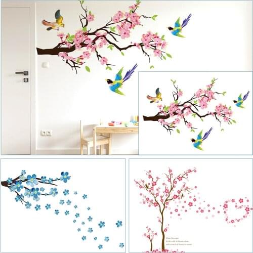 Plum Blossom Wall Stickers Art Decals Background Wall Decoration Stickers Creative Waterproof Wall Stickers