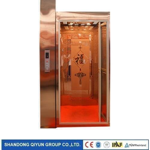 Qiyun EXW Price with CE ISO Customized 250kg VVVF Passenger Small Passenger Elevator Lift for Home Use OEM ODM