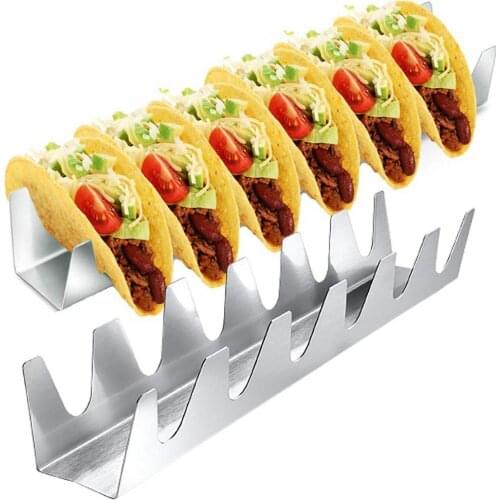 Holders Wave Shape Stainless Steel Mexican Food Rack Pizza Tool Hot Dog Holder Stand Rack Display Restaurant Tools