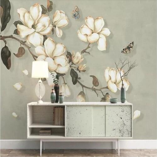 Custom wallpaper mural European oil painting jasmine interior wall