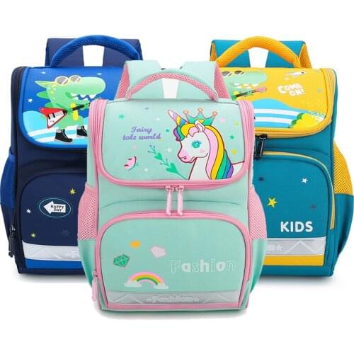 Primary School Bag Cartoon Kids Backpacks For Girls Boys School Backpack Lightweight Waterproof Orthopedic Schoolbag Mochila