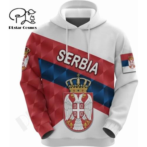 PLstar Cosmos 3DPrint Newest Country Serbia Flag Unique Amazing Harajuku Pullover Streetwear Unisex Hoodies/Sweatshirt/Zip T-1