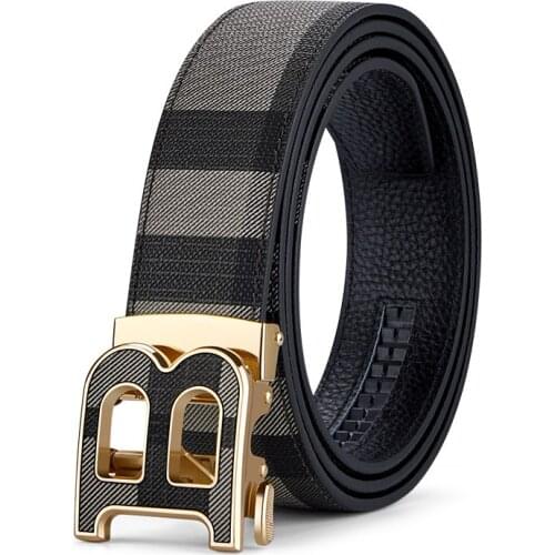 Williampolo Designer Belt For Men Luxury Genuine Leather Belts Famous Brand Automatic Buckle Rachet Belt #21409-10P