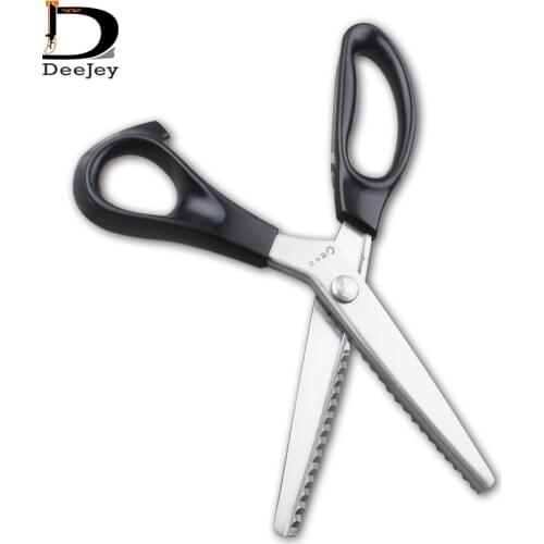 Retail tailor scissors dressmaker DIY zig zag fabrics scissors stainless steel 23cm full length