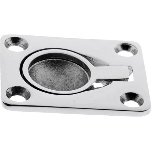 316 Stainless Steel Flush Pull Lift Ring Handle for Marine Boat Hatch Locker Boat Parts Accessories 4.8 x 3.8 cm Silver