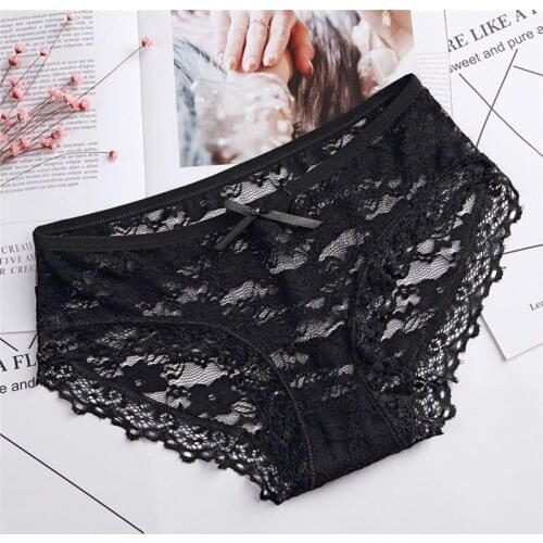 Sexy Lace Panties Women Fashion Cozy Lingerie Tempting Briefs Low Waist Intimates Underwear High Quality Womens Underpant