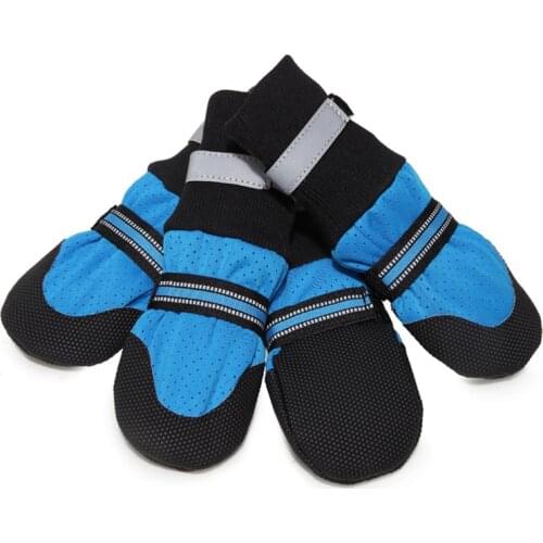Medium Big Dogs Shoes Leisure Breathable Spring Autumn Non Slip Comfortable Pets Shoes Walking Soft Soled Velcro Strap Dog Boots