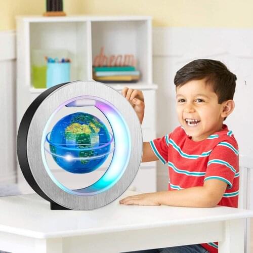 LED Round Furniture Globe Magnetic Levitation World Map Floating Globe Electronic Antigravity Lamp Lighting