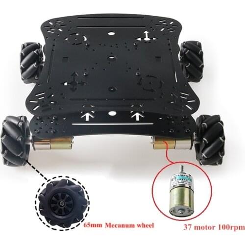 SZDOIT MC809 2-layer Smart Robot Chassis Car Kit 65mm Mecanum Wheel and 4pcs DC Motors DIY Toys for RC Smart Chassis Car