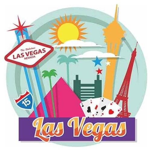 SZWL Funny Car Sticker Las Vegas Nevada USA Decal Waterproof Car JDM Accessories Vinyl for Windshield RV VAN Graphics,13cm*13cm