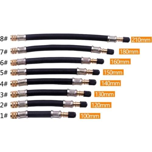 1pc Tires Pump Extension Rubber Hose Valve Adapter Flexible Tube Tyre Valve Extension Auto Bike Motorcycle Tire Accessories