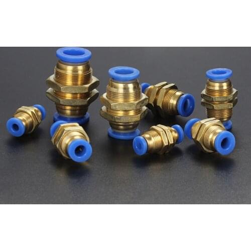 10PCS Pneumatic fittings PM-4 PM-6 PM-8 PM-10 water pipes and pipe connectors direct thrust 4-12mm plastic hose quick couplings