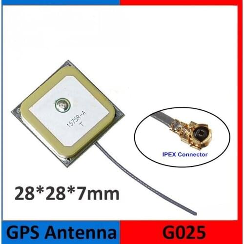 10cm IPEX interface 1575.42Mhz GPS active antenna ceramic internal Antenna 28*28*7mm for MC7455/MC7430/MC7304 EC25-E/EC25-A
