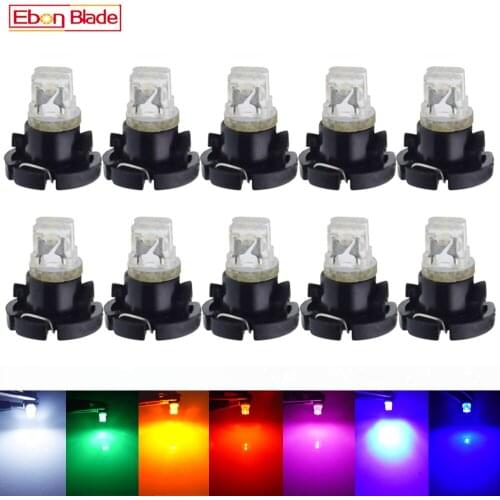 10 x T4.2 7 Color LED Bulb Super Bright Car Board Instrument Panel Lamp Auto Dashboard Speedometer Warming Indicator Wedge Light