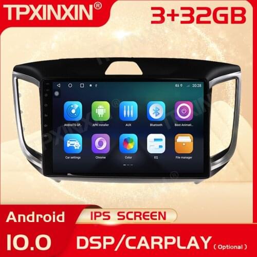 2 Din Carplay Android Radio Receiver Multimedia Stereo For Hyundai IX25 2014 2015 2016 2017 2018 GPS Navigation Video Head Unit