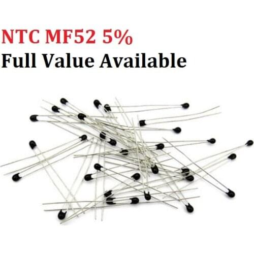 20PC NTC MF52 1K 2K 3K 4.7K 5K 10K 20K 47K 50K 100K 5% 3950B NTC-MF52AT Thermistor Thermal Resistor kit 1/2/3/4.7/K Ohm R kit