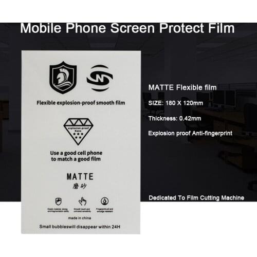 50PCS MATTE Flexible Explosion-Proof Smooth Hydraulic Film Universal Straight Curved Screen Protector For Film Cut Machine