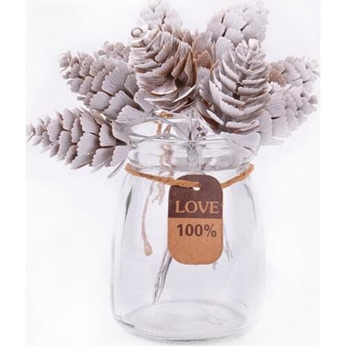 6/10Pcs Christmas Pine Cone Artificial Flower Pineapple Grass for Wedding Home Decoration DIY Craft Gift Box Wreath Scrapbooking